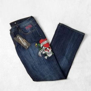 COPY - NWT ED HARDY Flared Jeweled Jeans